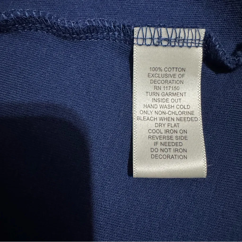 Vintage Quacker Factory Navy Top with Beautiful Birdcage Embroidery 3/4 Sleeve M - Image 11