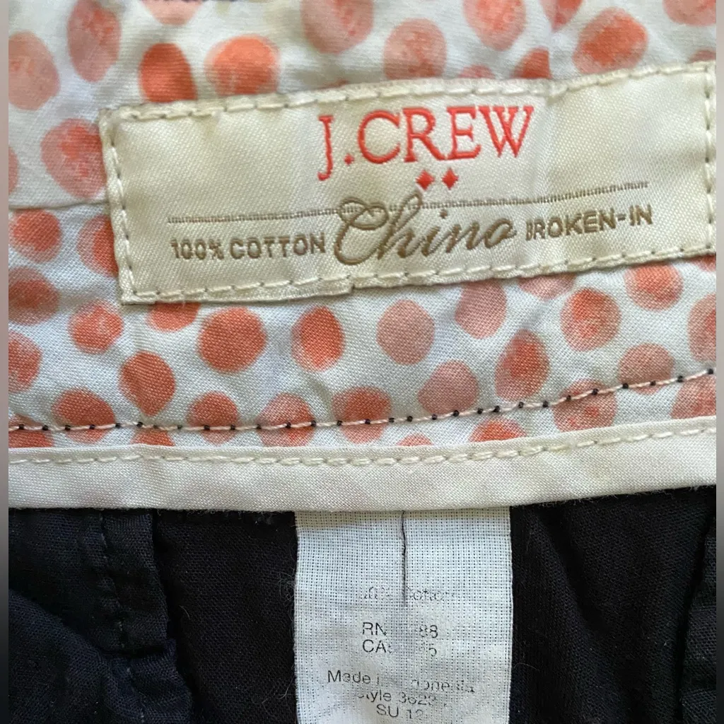 J Crew Women’s Sz 0?‎ Black Broken In 3” Chino Short - Image 4