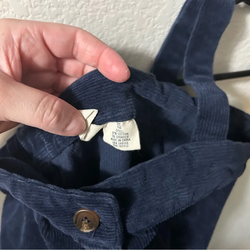 Sky & Sparrow Navy Corduroy Button Dress XS - Image 4