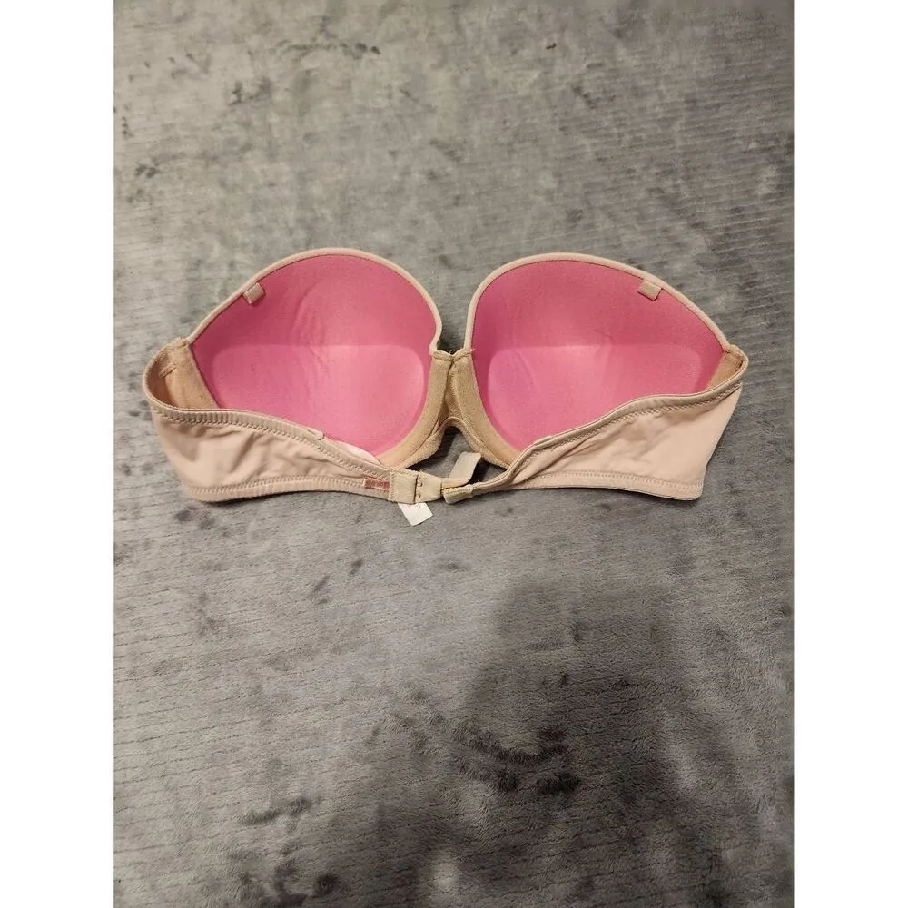 Victoria's Secret PINK Strapless Bra Size 34C Beige Strapless Push Up Bra - Image 2