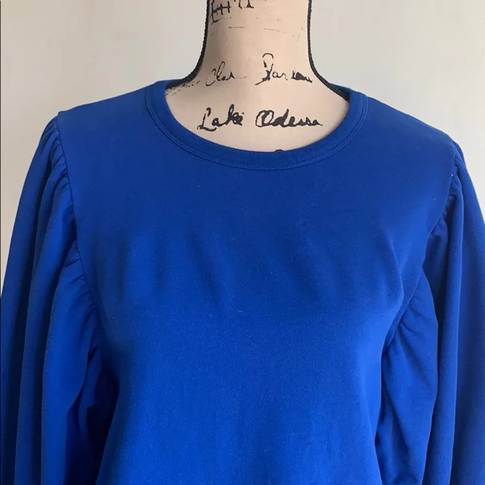 ZARA Royal Blue balloon sleeve sweater - Image 4