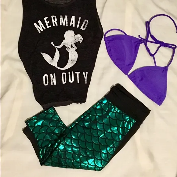 Mermaid Crop Leggings Size undefined - Image 2