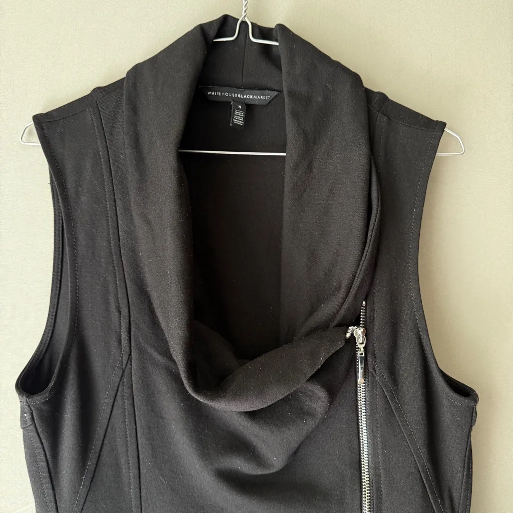 White House Black Market Vest Size S Black vest‎ - Image 2