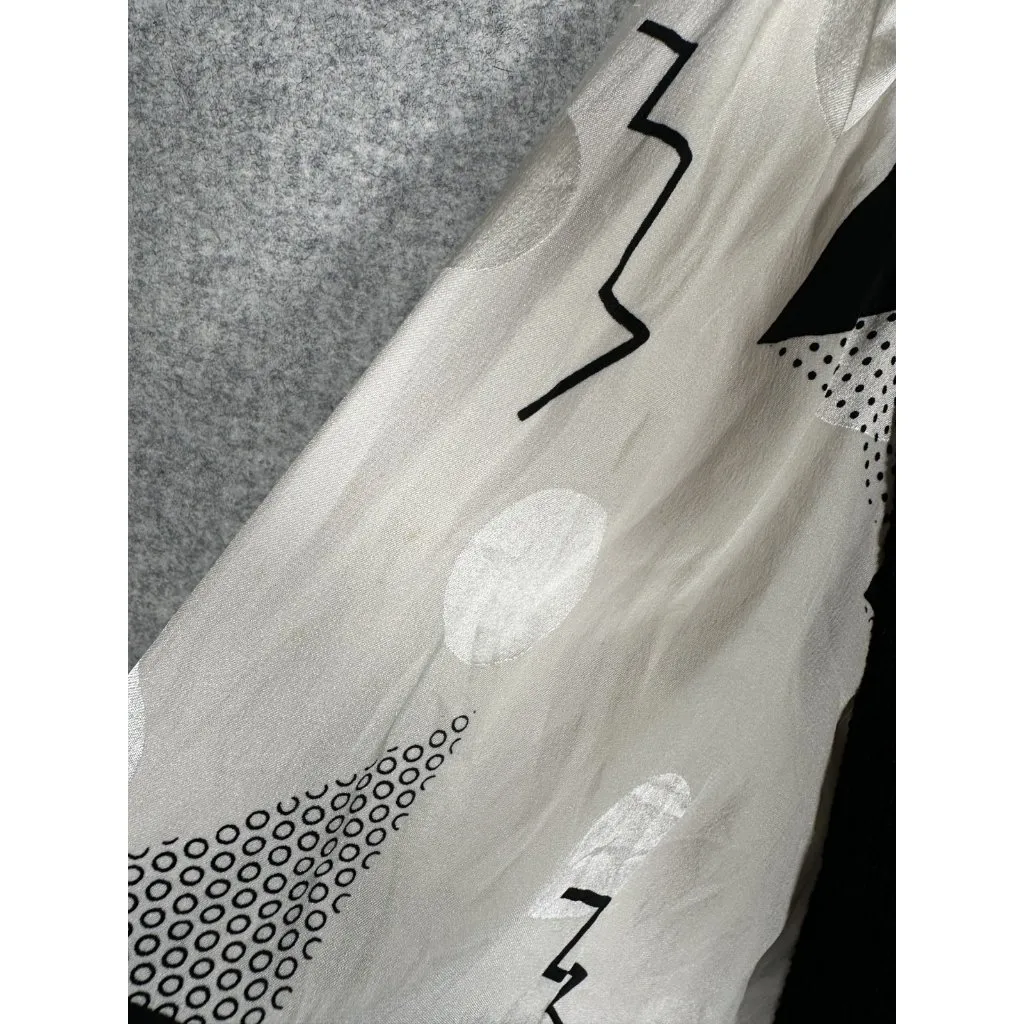 Vintage Anne Crimmins Umi Collections 3 Piece Skirt Sweater Scarf Small 6 Silk Black - Image 9