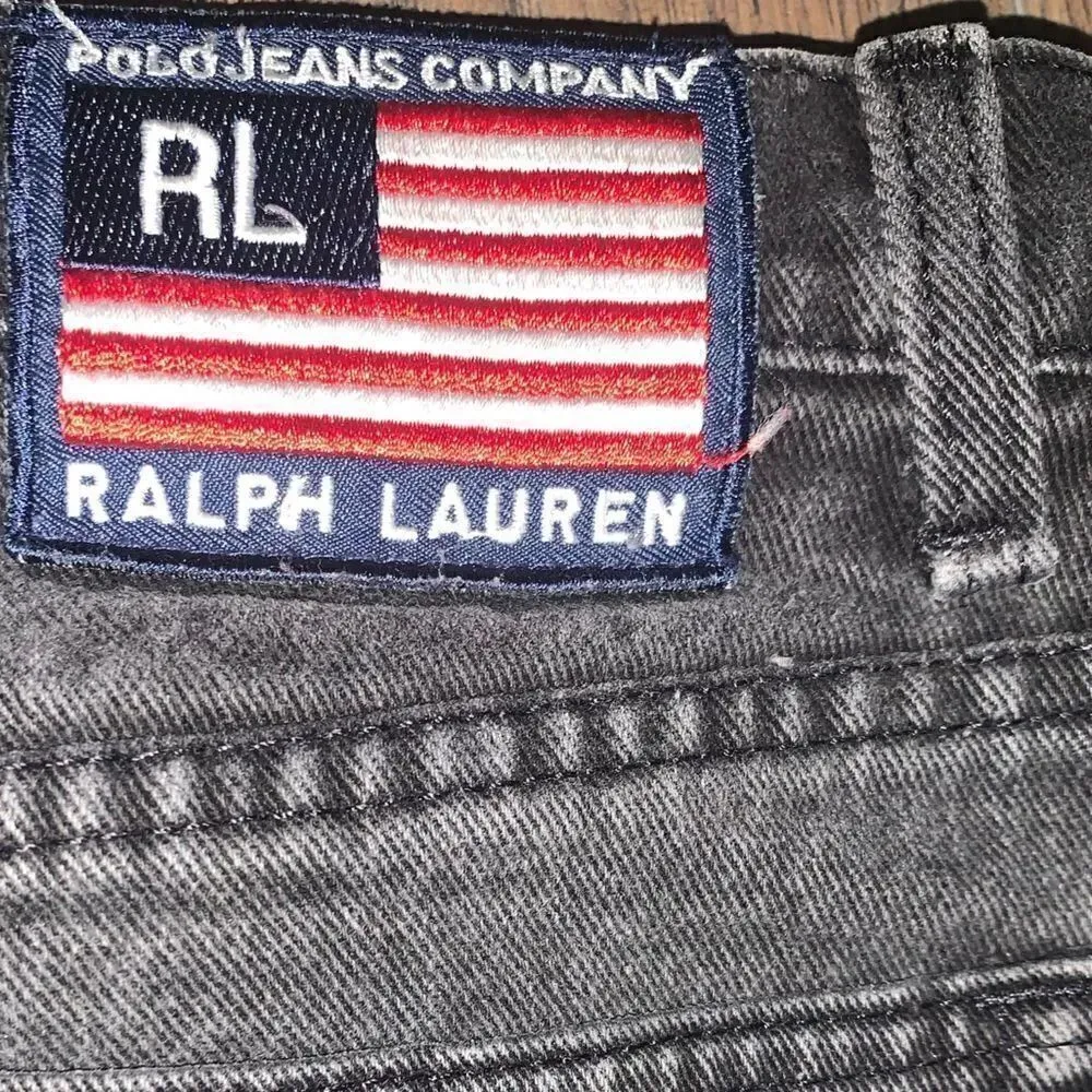 Ralph Lauren Women's Black Denim Vintage High waisted Jeans Size 12 X 33 - Image 2