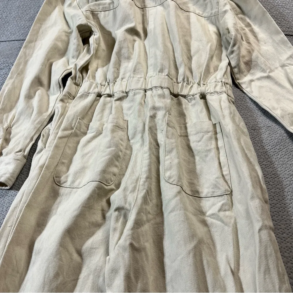 Sandy Liang x Target Women's Long Sleeve Denim Jumpsuit in Ecru Cream Size 2 - Image 11