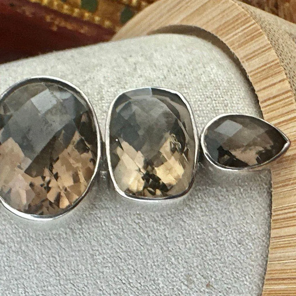 Arya Sterling Silver Smoky Quartz Pendant necklace - Image 5