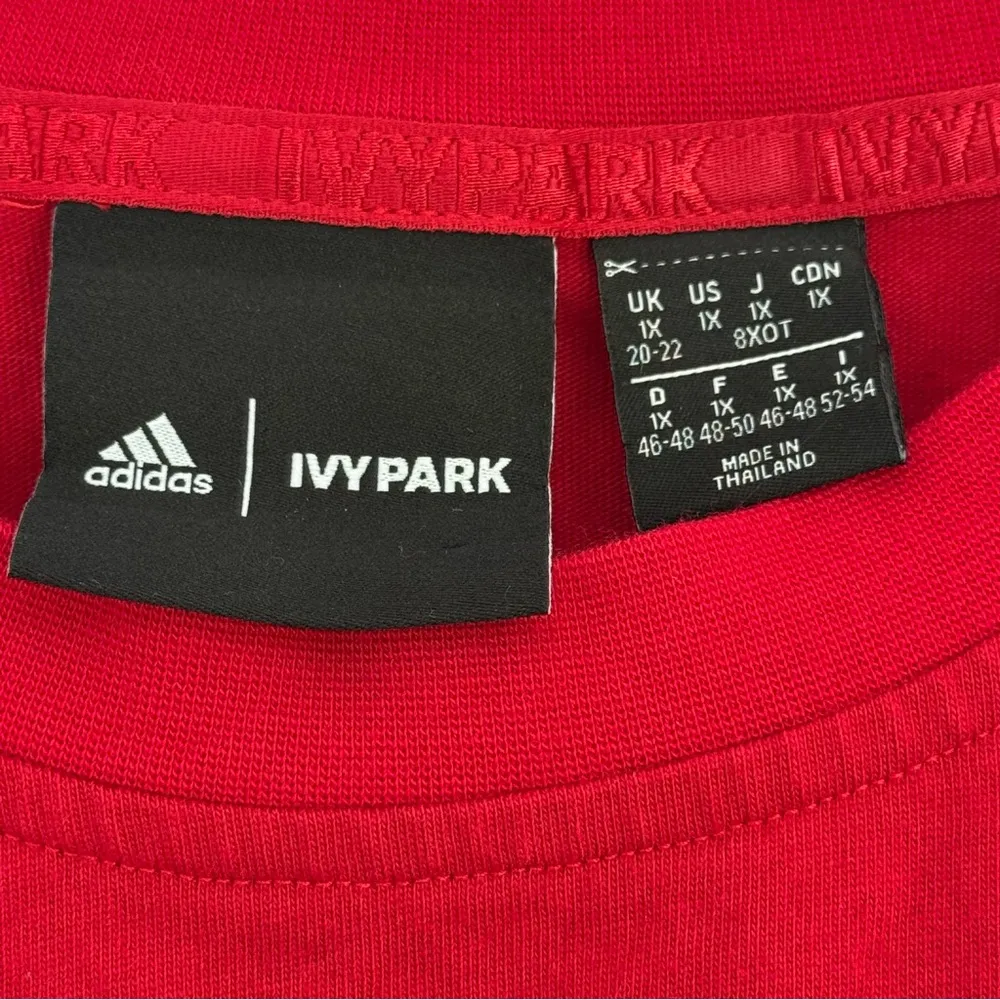 Adidas X IVY PARK Vibrant Red Cotton T- Shirt 1X - Image 3