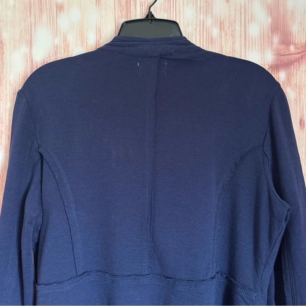 Caslon Navy Blue Drape Collar Knit Blazer - Image 11