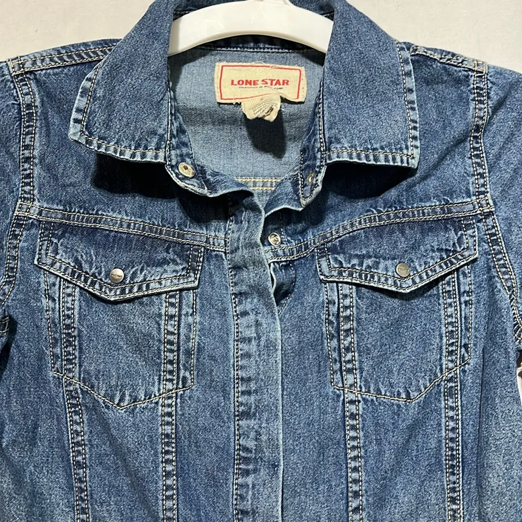 NWT Lone Star cropped jean jacket women’s‎ S Blue - Image 2