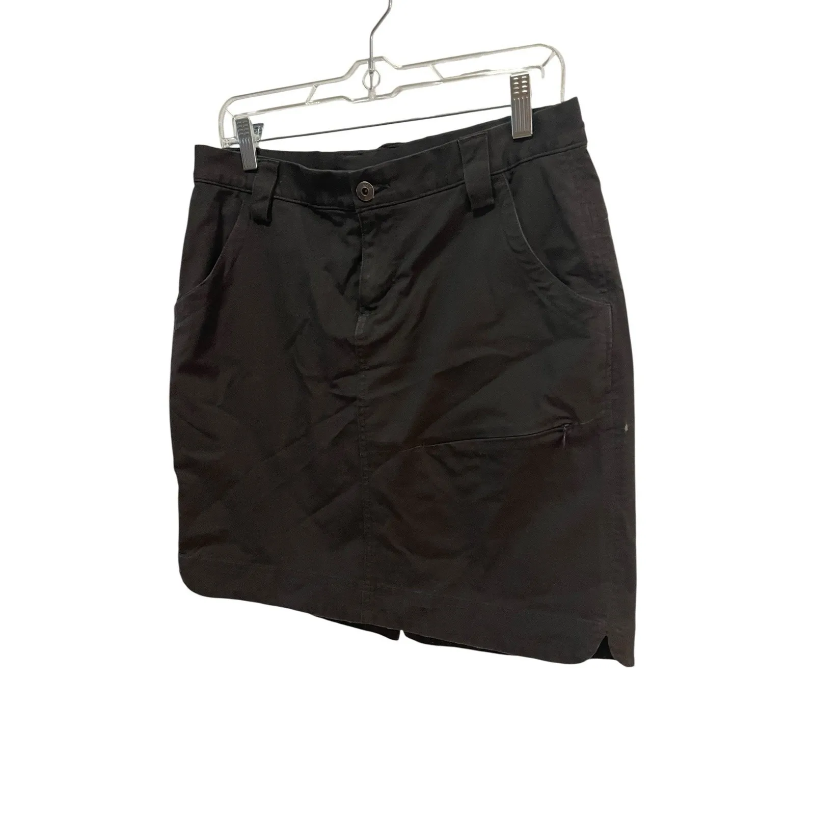 Duluth Trading‎ Co Stretchy Cargo Skirt Skort Black Size 8 Outdoor Hiking - Image 2
