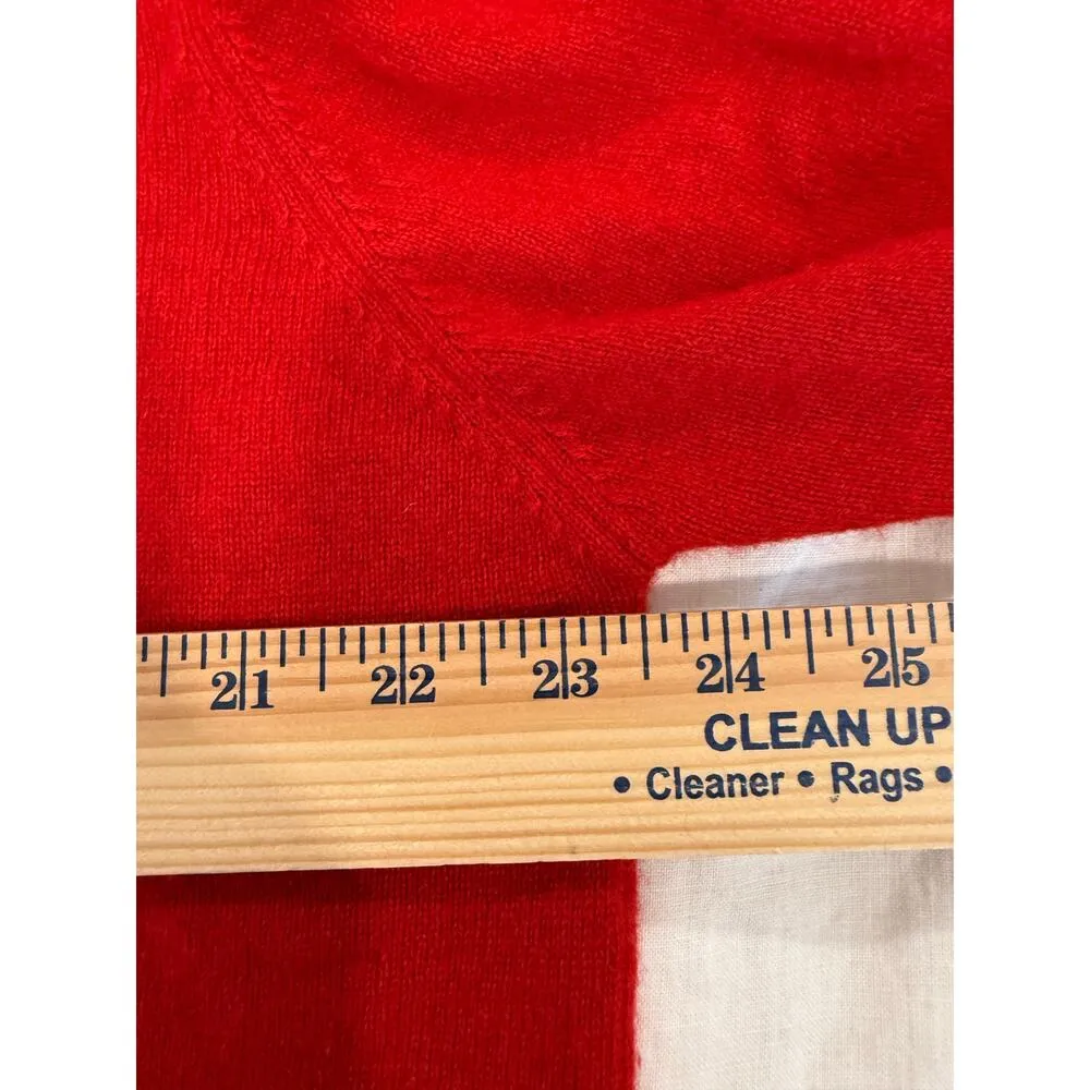 Jos. A. Bank Long Sleeve Crew Neck Pullover Cashmere Sweater Red Women's Large - Image 6