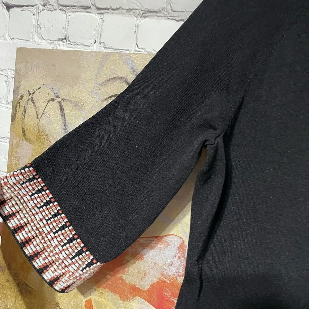 Maje Black Zig Zag Trim Sweater S/M - Image 5