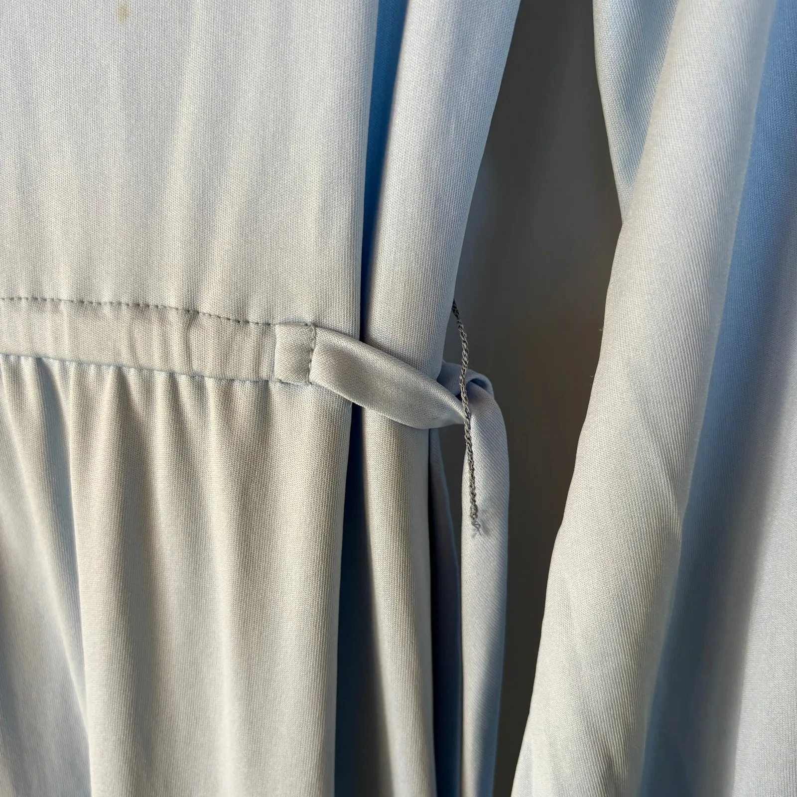 Vintage Prairie Blue Maxi Dress Lace Tiered Western Pioneer Cottage Modest Folk - Image 6