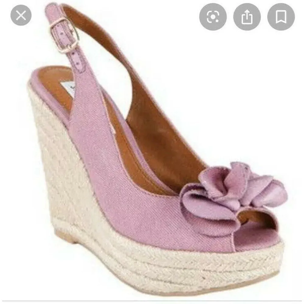 Steve Madden Fauntain Wedge slingback 7.5 open toe - Image 8