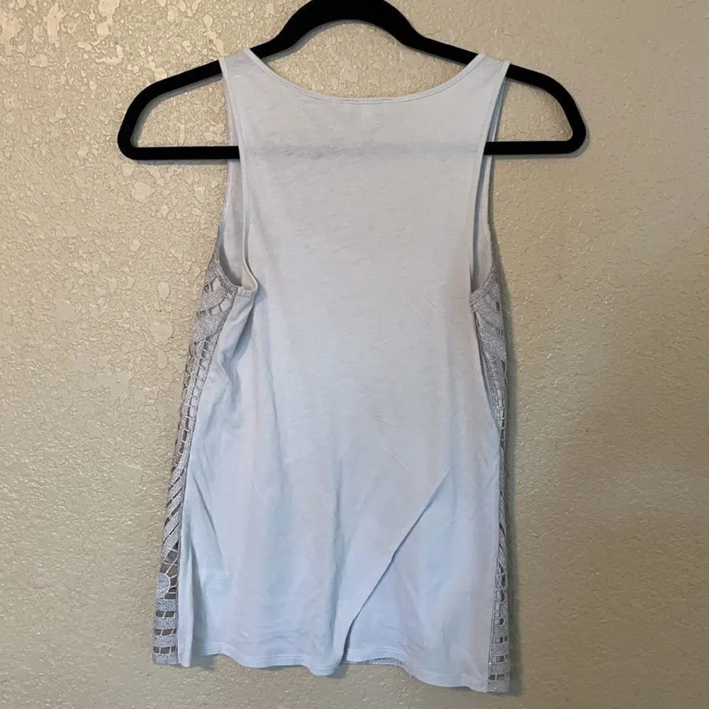 Express silver grey embroidered tanktop size XS - Image 4