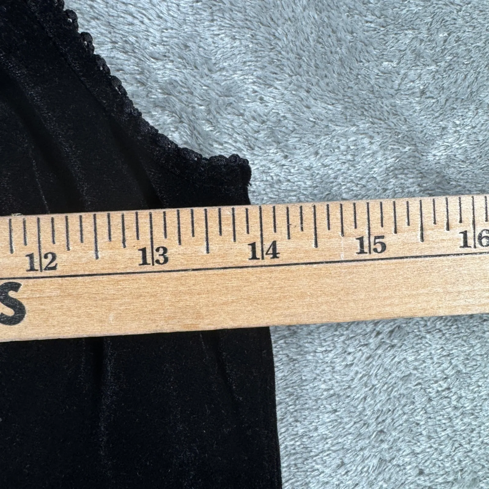 Old‎ Navy Velvet Cami Top Black Lace Trim Ribbon Y2K Lingerie Tank Top Vintage - Image 10