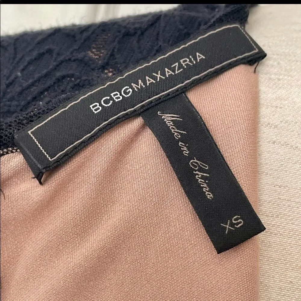 BCBG black lace peplum top - Image 12