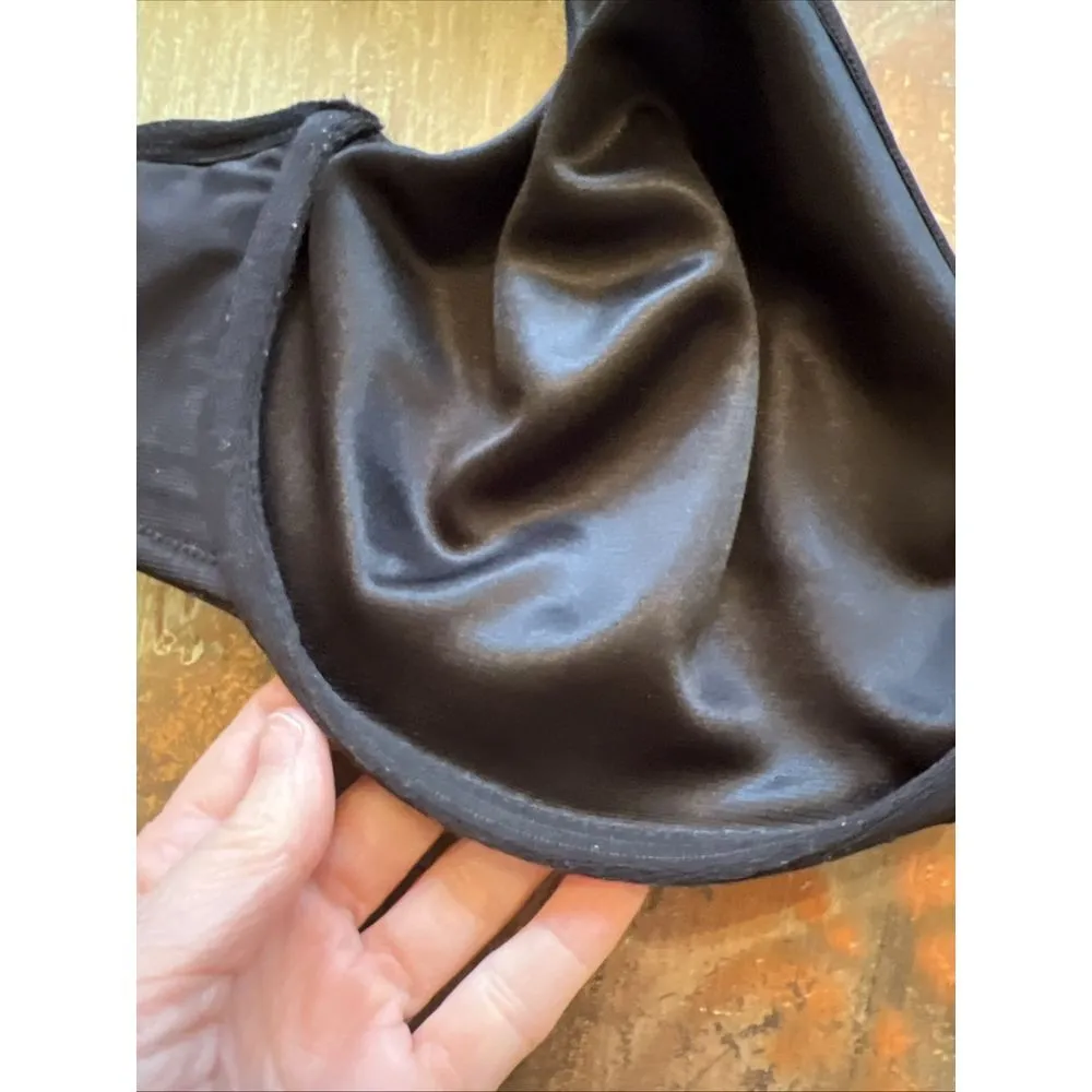 Soma Bra Size 40D Stunning Support Unlined Minimizer Underwire Black Lace Lined - Image 5