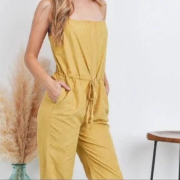 Faux Suede Drawstring Jumpsuit‎ - Image 7