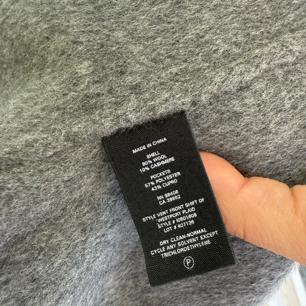 Theory Vent Front Shift Wool Dress Size 8 - Image 6