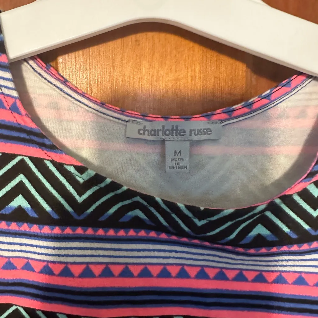 Charlotte Russe Multicolor Geometric Tank Top - Image 2