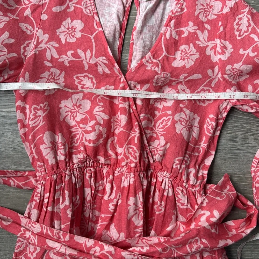 RAMY BROOK Jolie linen Floral Mini Tiered Dress Small - Image 14