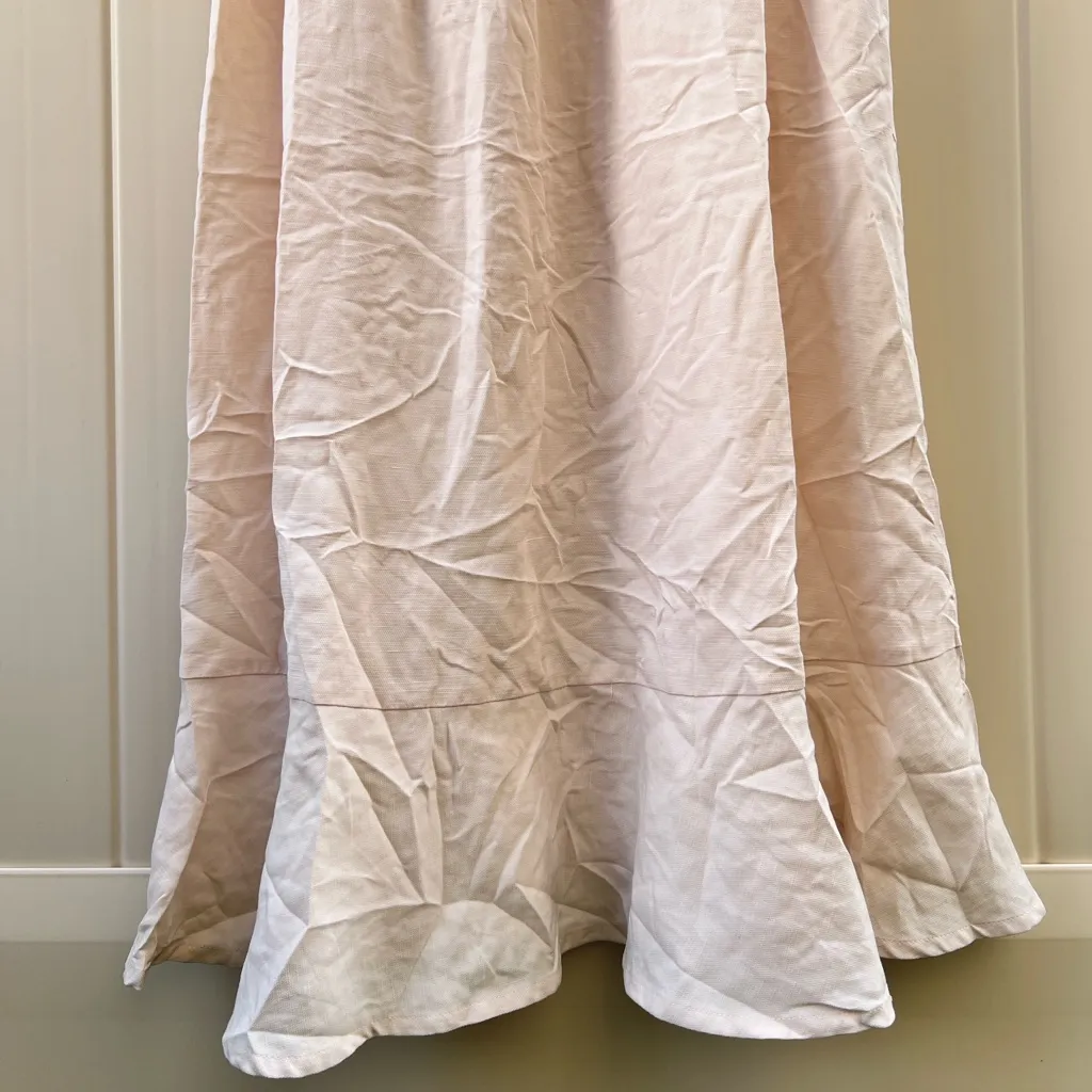 Hatch The Tisha Tencel Linen Blend Cream Maternity Midi Dress size 2 - Image 6