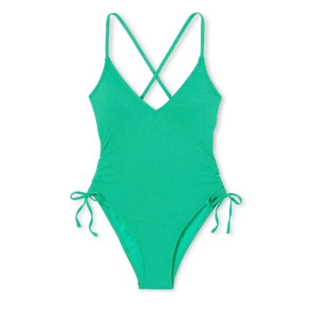 Stoney Clover Lane Textured Cheeky High‎ Leg One Piece Swimsuit 
Size S - Image 4