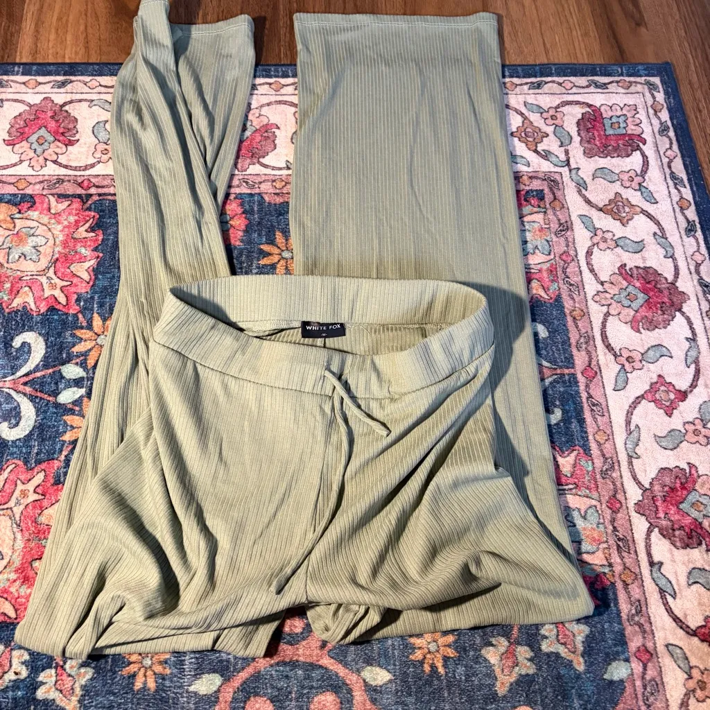 WHITE FOX green wideleg pants - Image 3