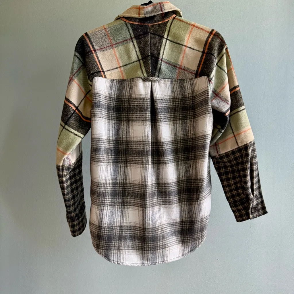 Rails Ridley Shacket Button Up Jacket, Mint Grey Mixed Plaid | Size XS - Image 8