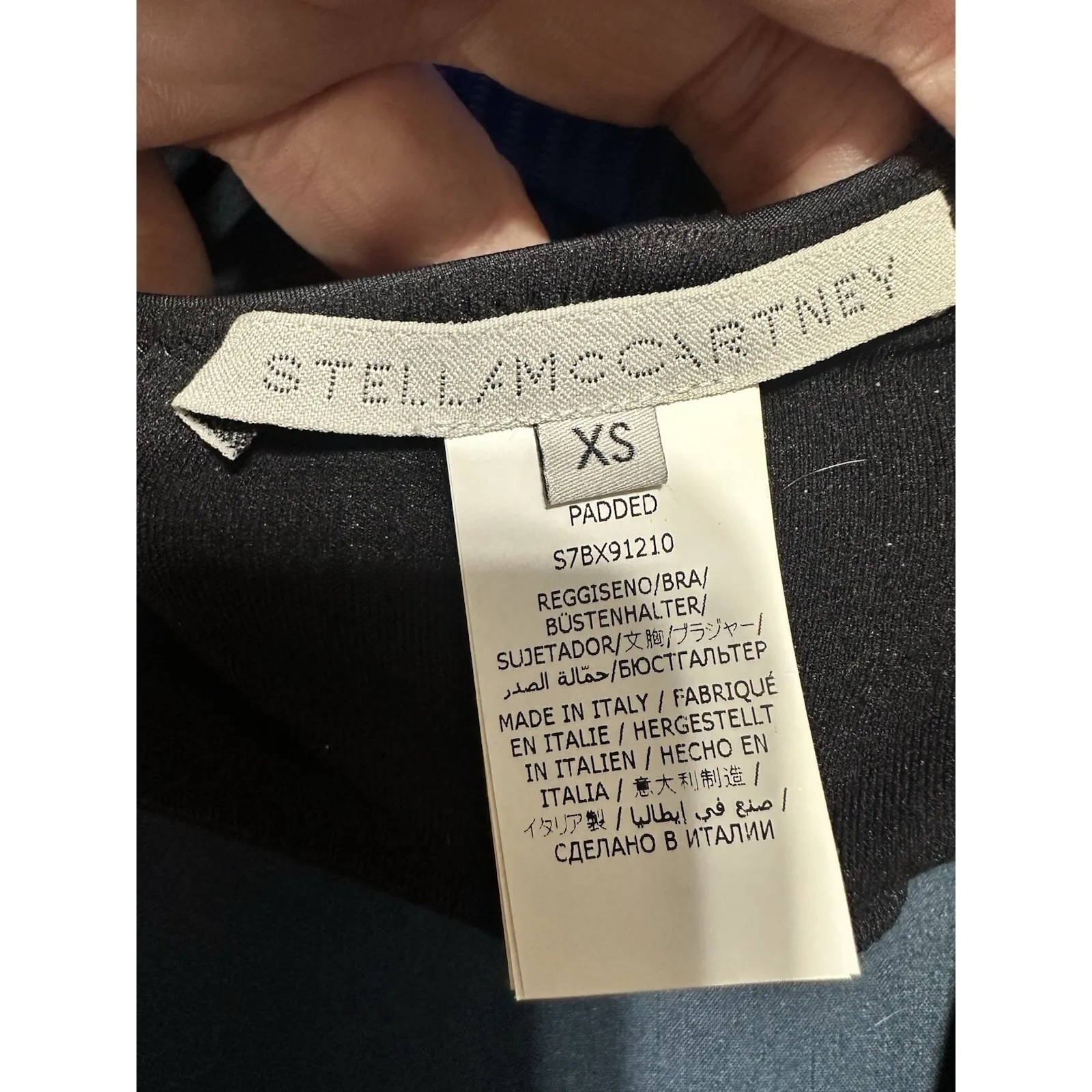 Stella McCartney Chain-trim bikini top Triangle NWOT Size XS BLACK - Image 7