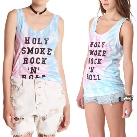 One Teaspoon Rock Tie Dye Tank Top Large - Image 2