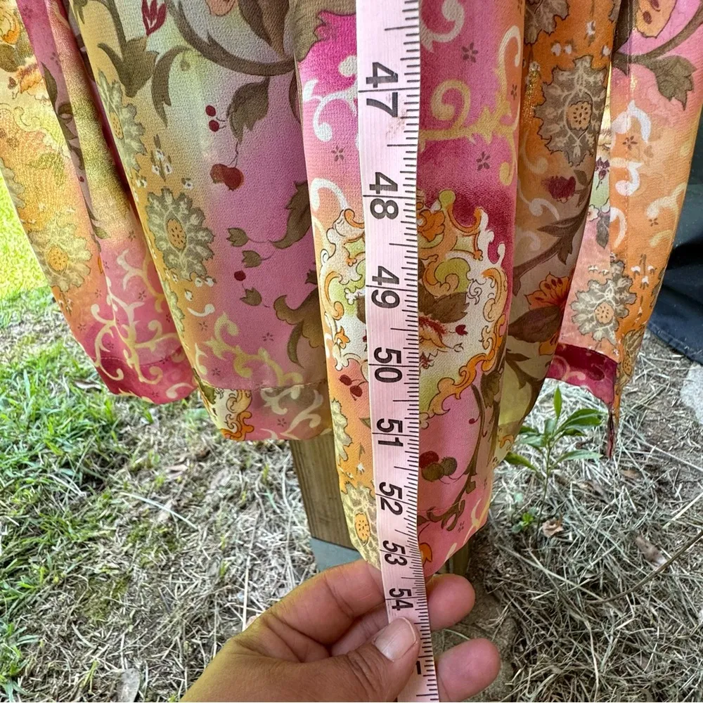 Vintage Victoria's Secret Gold Label Vintage Pink Satin Chiffon Robe.XS/S - Image 10