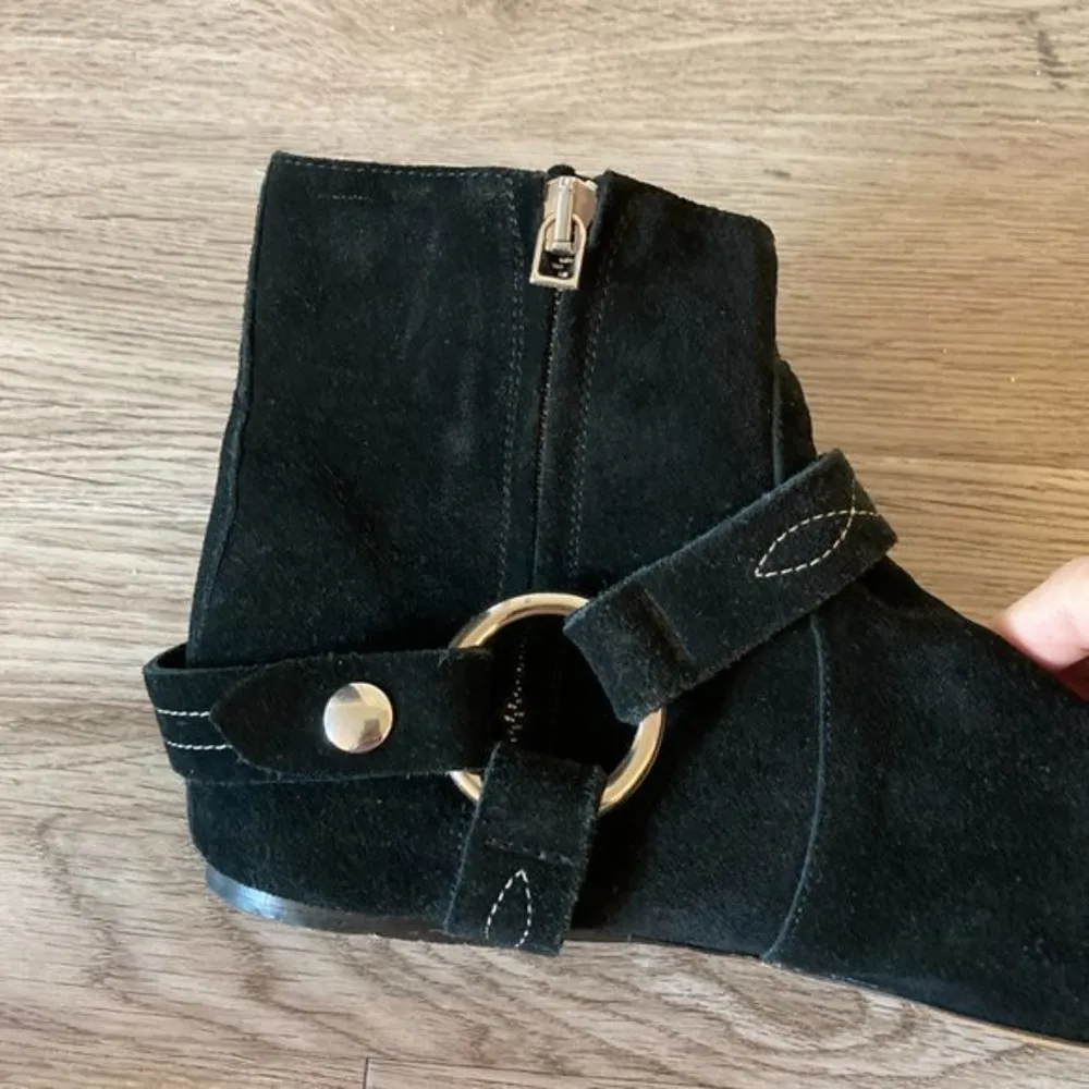 Isabel Marant Etoile Ralph Gaucho Black Suede Ankle Boots Size EU 37 - Image 4