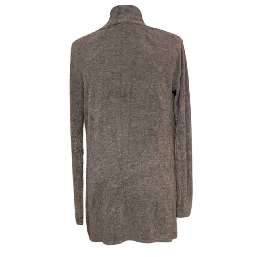 Barefoot Dreams Sz S / M CozyChic Lite Island Wrap Drape Cardigan Pockets Gray - Image 2