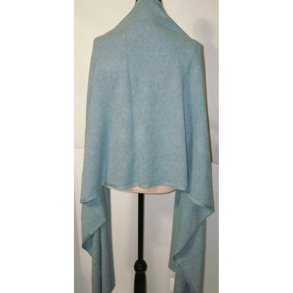 NWT New 100% Cashmere Scar Wrap Ryllace Womens Light Gray Heather 100 X 28 - Image 7