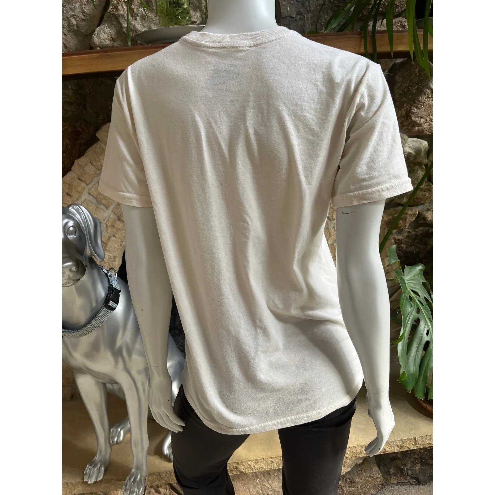 Star Wars  Cream Grogu Short Sleeve Shirt Women's Size Medium - Image 4