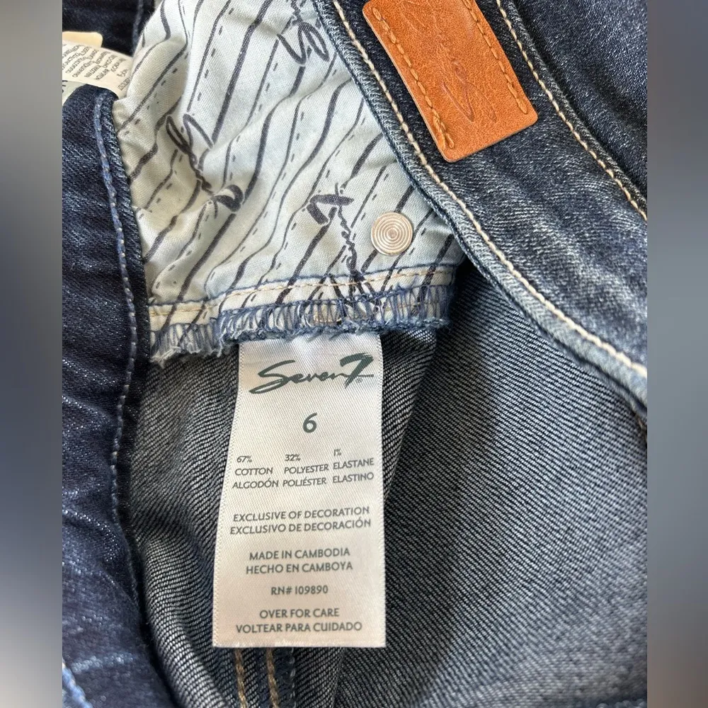 Seven7 Blue Cropped Ankle Jeans with Stretch - Image 8