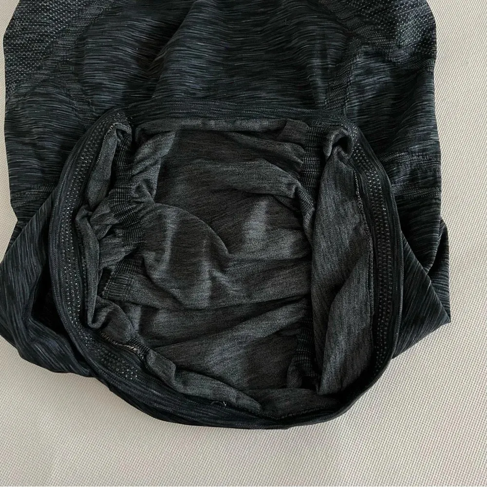 Athleta Fastest Track Size XS Black Space Dye Ruched Muscle Tank Seamless Top - Image 7