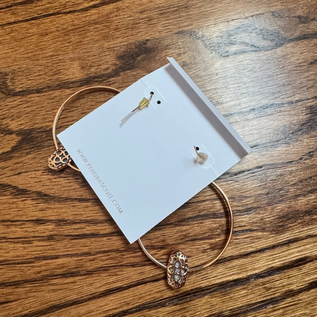 Kendra Scott Rose Gold Elora Hoop Earrings - Image 3