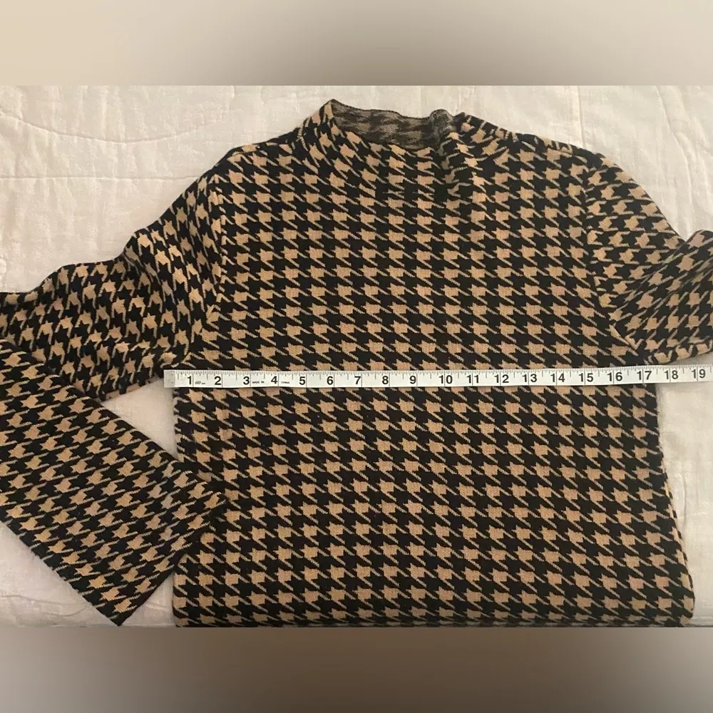 Ann Taylor Sweater Women M Houndstooth Mock Neck - Image 10