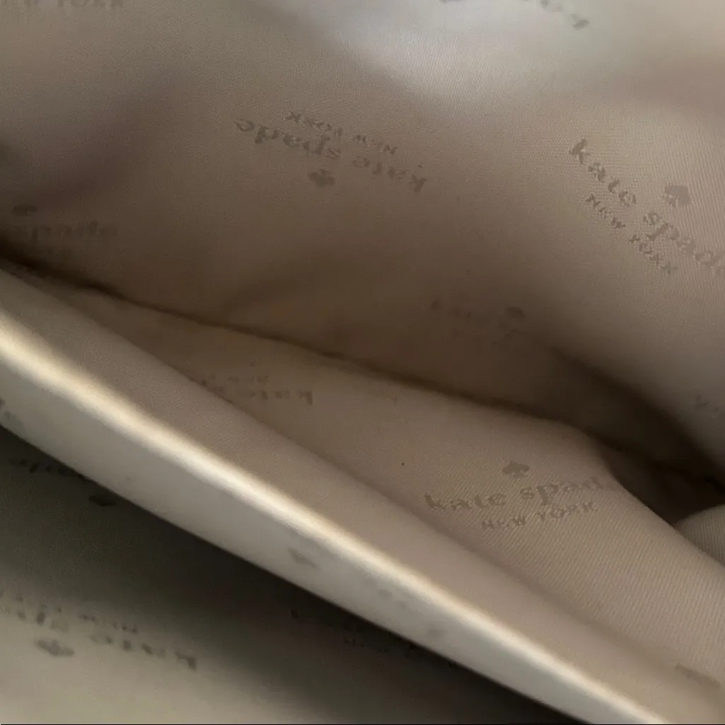 GUC KATE SPADE Sienna Color Block  Refined Grain Leather Satchel Nimbus Grey - Image 12