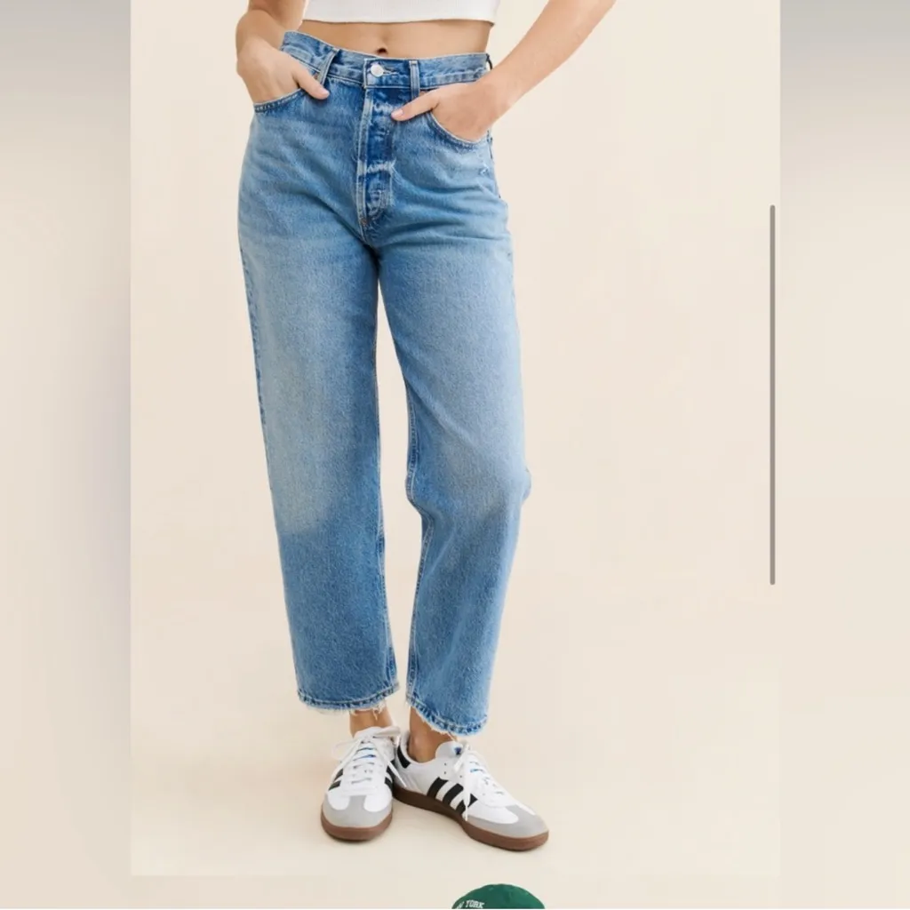 AGolde 90’s high rise cropped jeans size 34 - Image 3