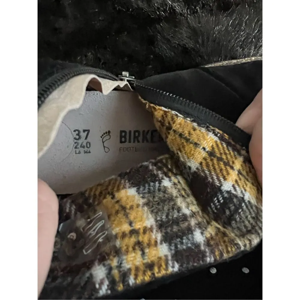 Birkenstock Women’s 37 6.5 Narrow Melrose Black Suede Ankle Boots new - Image 6