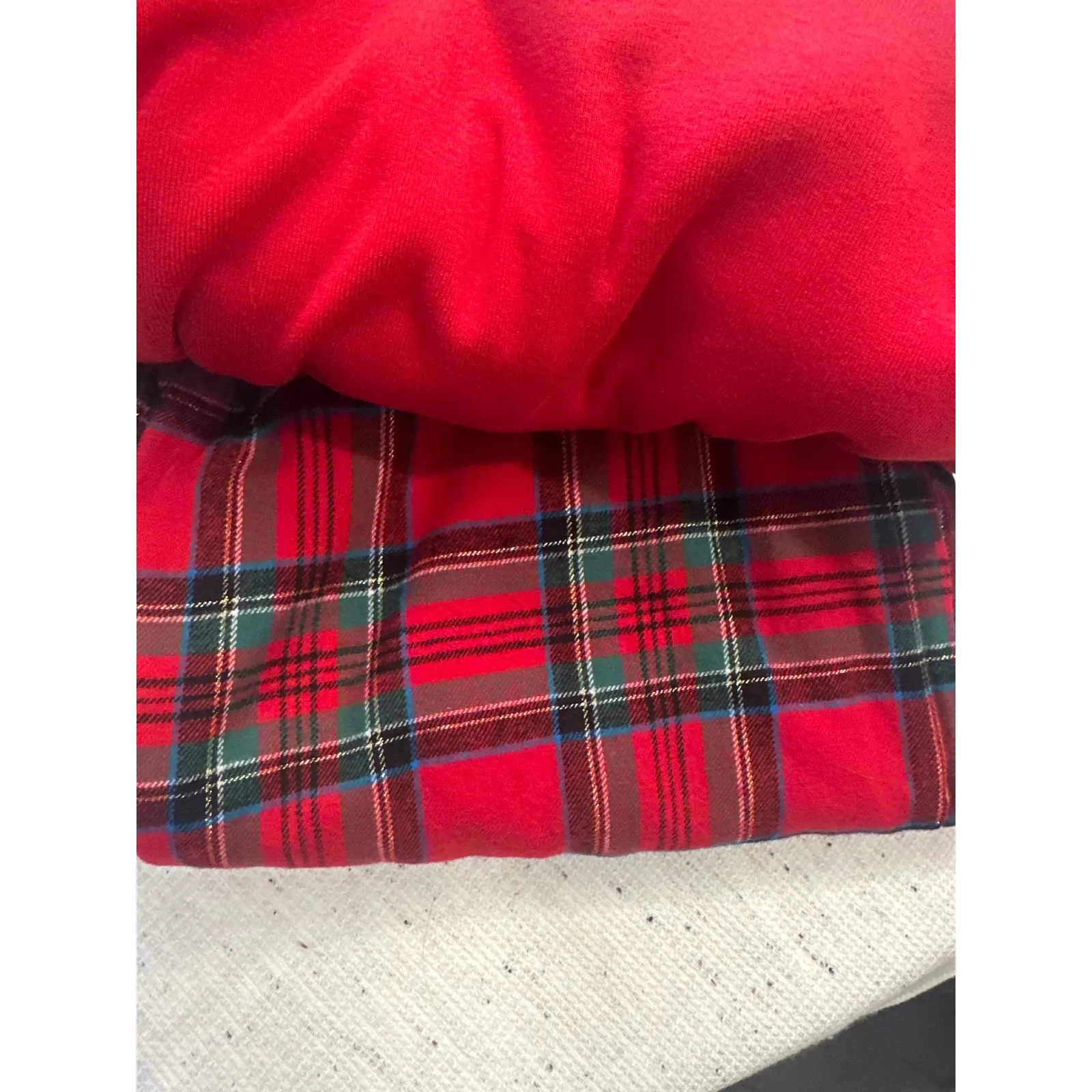 Talbots NWT Women's solstice Red Plaid Cozy Pajama Set Long Sleeve Pants Size S - Image 5