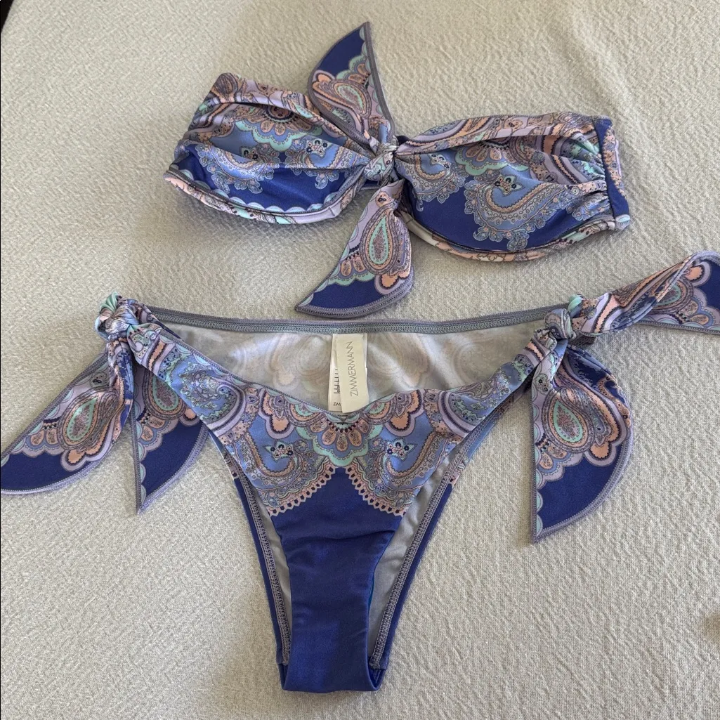 Zimmermann Maxine Scarf Tie Bikini, Size 2 US 8, $275 - Image 13