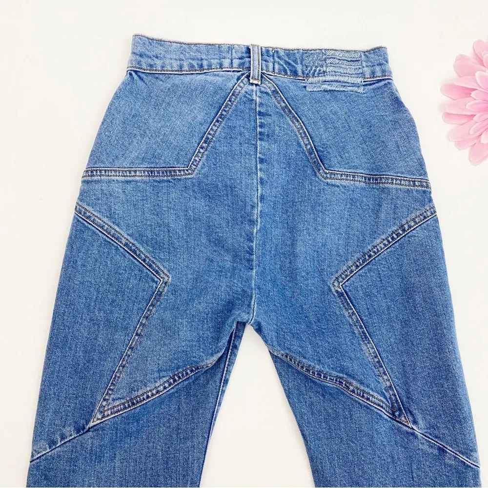 Revice Venus High Rise Cropped Star Jeans: Light Year Wash - Image 11