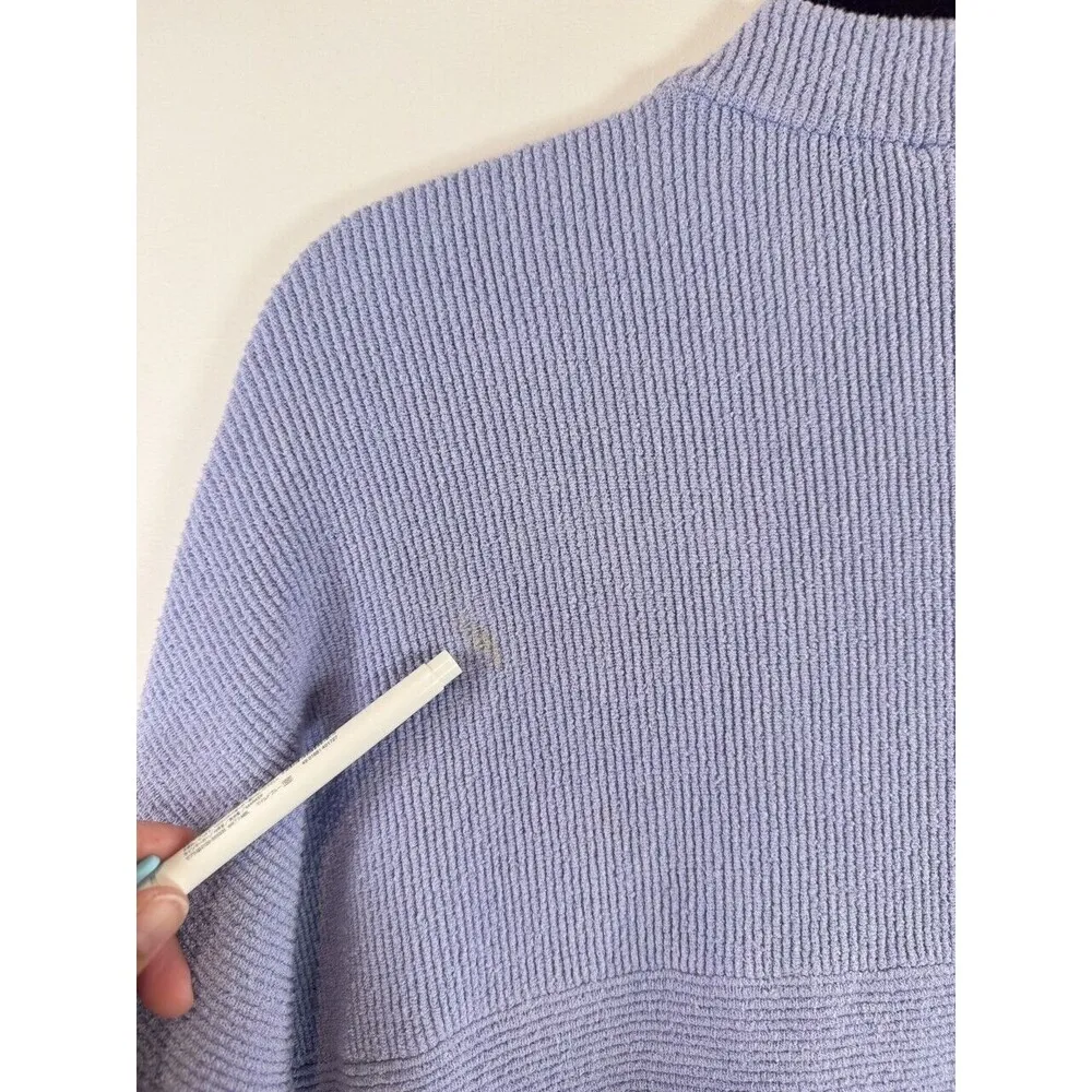 Free People Womens Cardigan Purple Ottoman Open Front Sweater Long Sleeve Small - Image 11