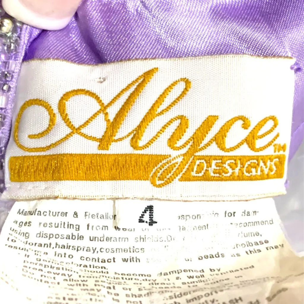 Alyce Designs Lavender Beaded Gown 4 Princess Bridgerton Regency Prom Fairy Purple - Image 10